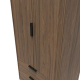 Hong Kong (Black Hairpin Legs) Tall 2 Drawer Wardrobe