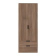 Hong Kong (Black Hairpin Legs) Tall 2 Drawer Wardrobe