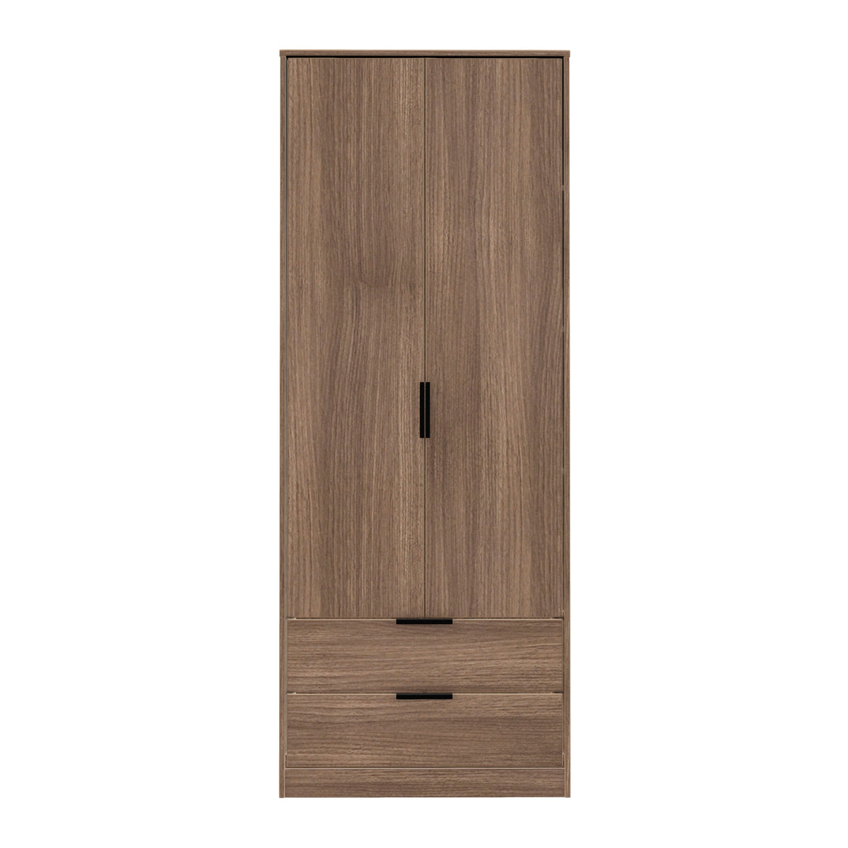 Hong Kong (Black Hairpin Legs) Tall 2 Drawer Wardrobe