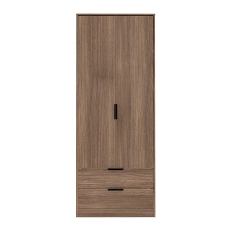 Hong Kong (Black Hairpin Legs) Tall 2 Drawer Wardrobe