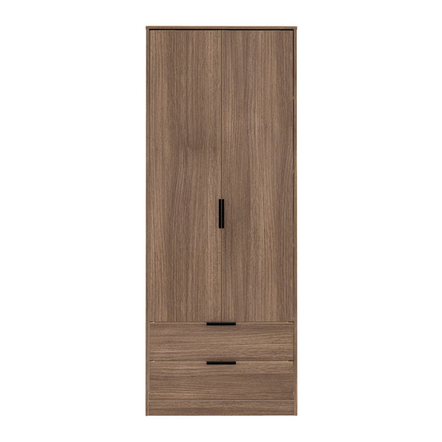 Hong Kong (Black Hairpin Legs) Tall 2 Drawer Wardrobe