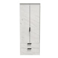 Hong Kong (Black Hairpin Legs) Tall 2 Drawer Wardrobe