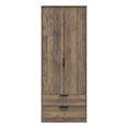 Hong Kong (Black Hairpin Legs) Tall 2 Drawer Wardrobe