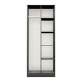 Hong Kong (Black Hairpin Legs) Tall Open Wardrobe