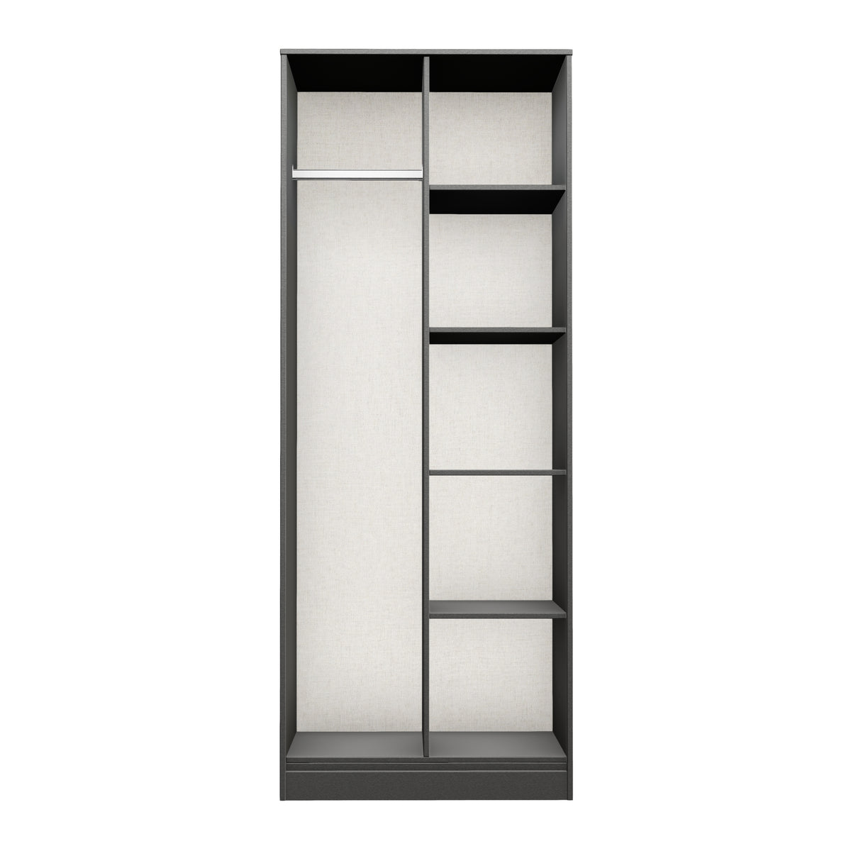 Hong Kong (Black Hairpin Legs) Tall Open Wardrobe