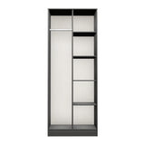 Hong Kong (Black Hairpin Legs) Tall Open Wardrobe