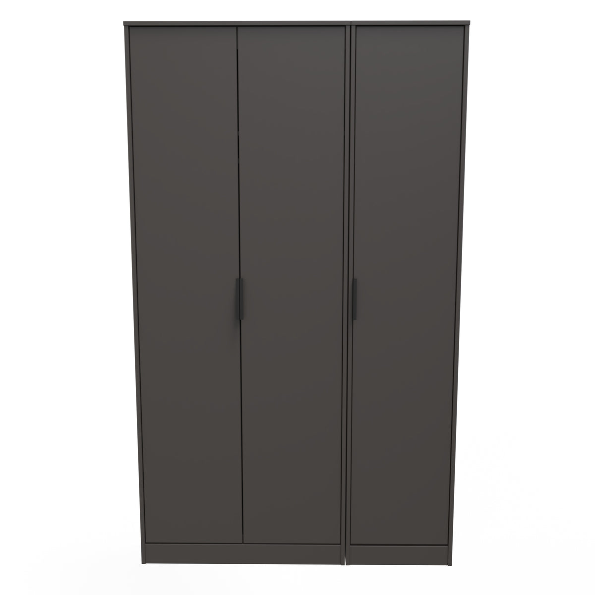 Hong Kong (Black Hairpin Legs) Tall Triple Plain Wardrobe