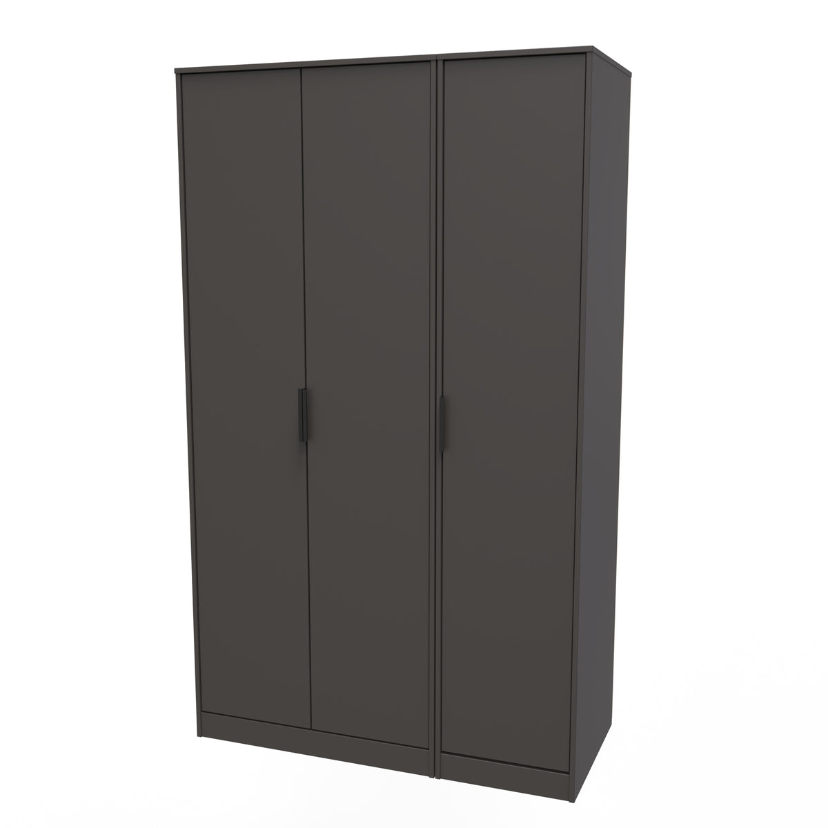 Hong Kong (Black Hairpin Legs) Tall Triple Plain Wardrobe