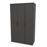 Hong Kong (Black Hairpin Legs) Tall Triple Plain Wardrobe