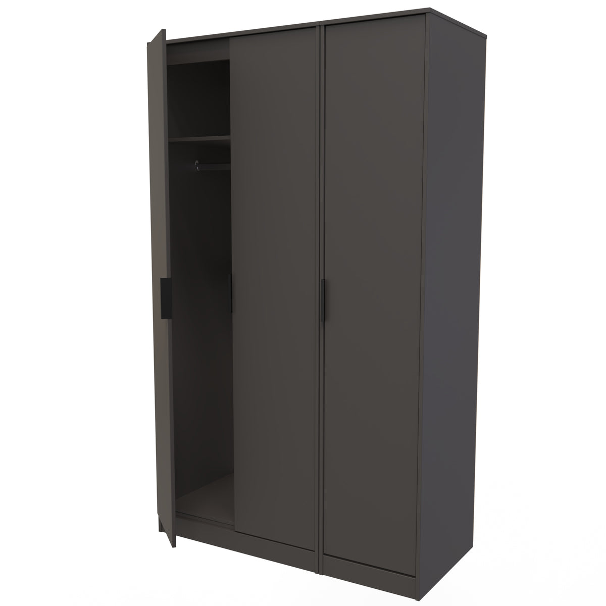 Hong Kong (Black Hairpin Legs) Tall Triple Plain Wardrobe