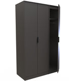 Hong Kong (Black Hairpin Legs) Tall Triple Plain Wardrobe