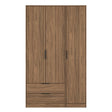 Hong Kong (Black Hairpin Legs) Tall Triple 2 Drawer Wardrobe