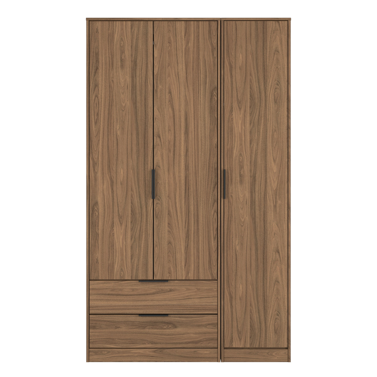 Hong Kong (Black Hairpin Legs) Tall Triple 2 Drawer Wardrobe
