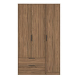 Hong Kong (Black Hairpin Legs) Tall Triple 2 Drawer Wardrobe
