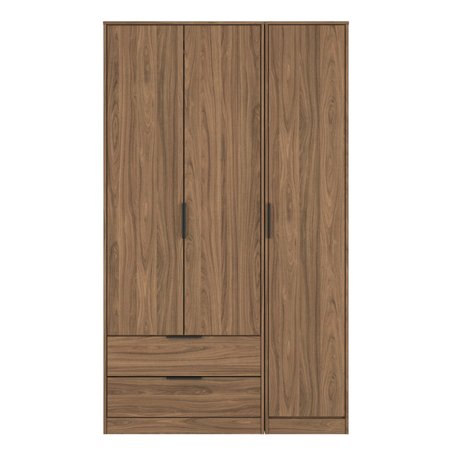 Hong Kong (Black Hairpin Legs) Tall Triple 2 Drawer Wardrobe