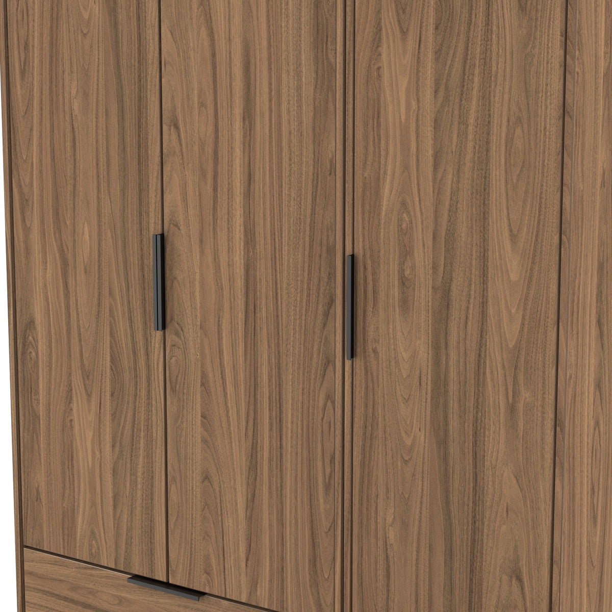 Hong Kong (Black Hairpin Legs) Tall Triple 2 Drawer Wardrobe