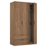 Hong Kong (Black Hairpin Legs) Tall Triple 2 Drawer Wardrobe