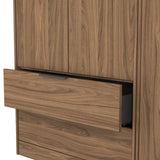 Hong Kong (Black Hairpin Legs) Tall Triple 2 Drawer Wardrobe