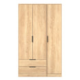 Hong Kong (Black Hairpin Legs) Tall Triple 2 Drawer Wardrobe