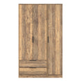 Hong Kong (Black Hairpin Legs) Tall Triple 2 Drawer Wardrobe