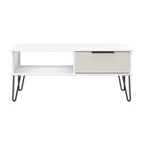 Hong Kong (Black Hairpin Legs) 1 Drawer Coffee Table