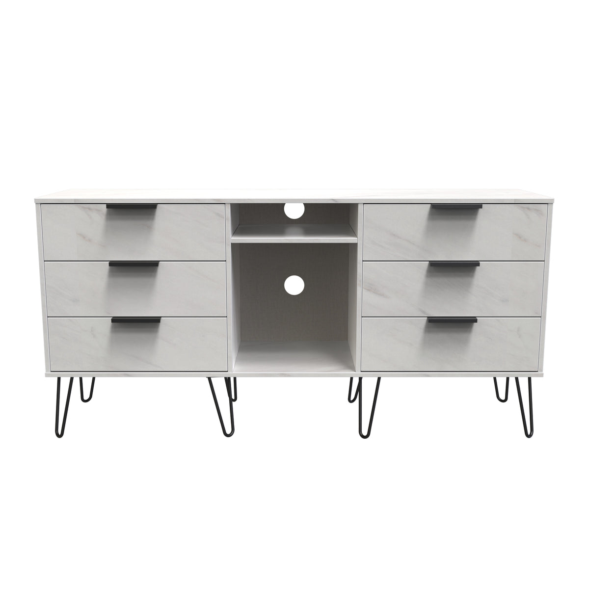 Hong Kong 6 Drawer TV Unit with legs