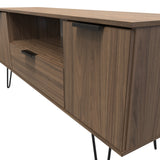 Hong Kong (Black Hairpin Legs) 2 Door 1 Drawer Wide TV Unit