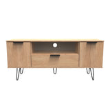 Hong Kong (Black Hairpin Legs) 2 Door 1 Drawer Wide TV Unit