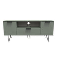 Hong Kong (Black Hairpin Legs) 2 Door 1 Drawer Wide TV Unit