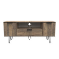 Hong Kong (Black Hairpin Legs) 2 Door 1 Drawer Wide TV Unit