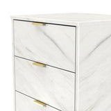 Hong Kong (Gold Hairpin Legs) 5 Drawer Bedside Cabinet