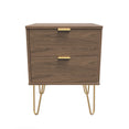 Hong Kong 2 Drawer Bedside Cabinet