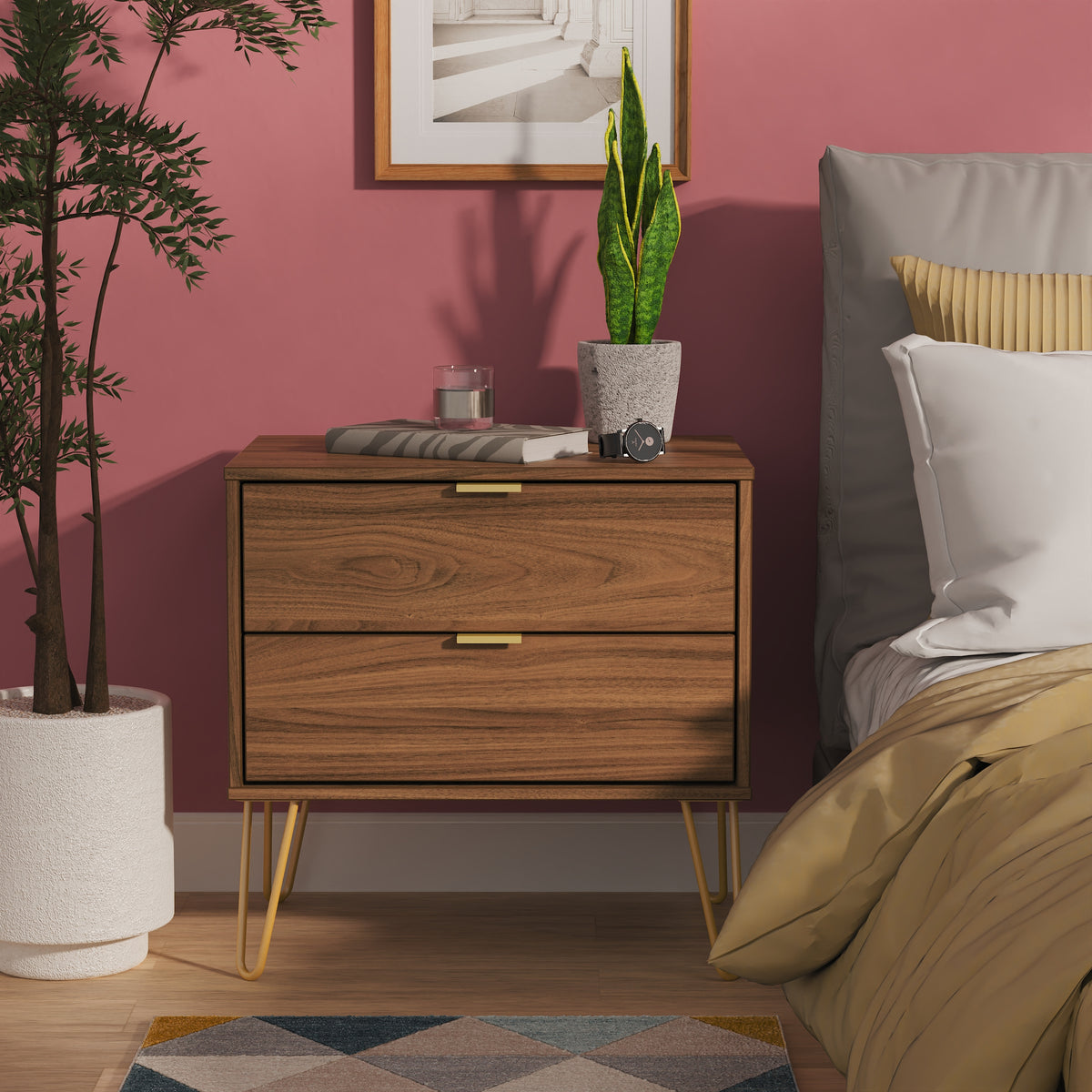 Hong Kong 2 Drawer Midi Chest