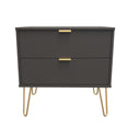 Hong Kong (Gold Hairpin Legs) 2 Drawer Midi Chest