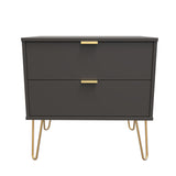 Hong Kong (Gold Hairpin Legs) 2 Drawer Midi Chest