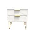 Hong Kong (Gold Hairpin Legs) 2 Drawer Midi Chest