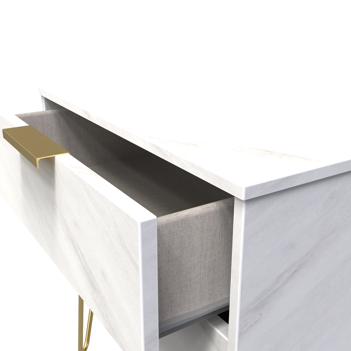 Hong Kong (Gold Hairpin Legs) 2 Drawer Midi Chest