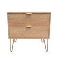 Hong Kong (Gold Hairpin Legs) 2 Drawer Midi Chest
