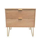 Hong Kong (Gold Hairpin Legs) 2 Drawer Midi Chest