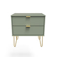 Hong Kong (Gold Hairpin Legs) 2 Drawer Midi Chest