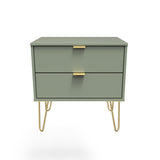 Hong Kong (Gold Hairpin Legs) 2 Drawer Midi Chest