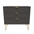 Hong Kong (Gold Hairpin Legs) 3 Drawer Chest