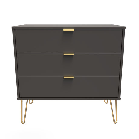 Hong Kong (Gold Hairpin Legs) 3 Drawer Chest