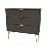 Hong Kong (Gold Hairpin Legs) 3 Drawer Chest