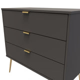 Hong Kong (Gold Hairpin Legs) 3 Drawer Chest