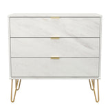 Hong Kong (Gold Hairpin Legs) 3 Drawer Chest
