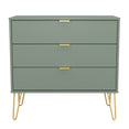 Hong Kong (Gold Hairpin Legs) 3 Drawer Chest