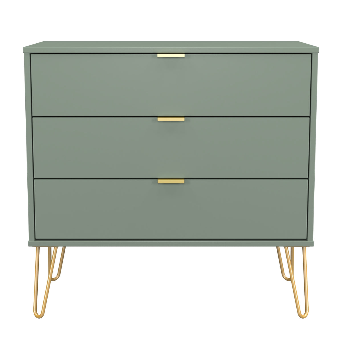 Hong Kong (Gold Hairpin Legs) 3 Drawer Chest