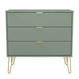 Hong Kong (Gold Hairpin Legs) 3 Drawer Chest