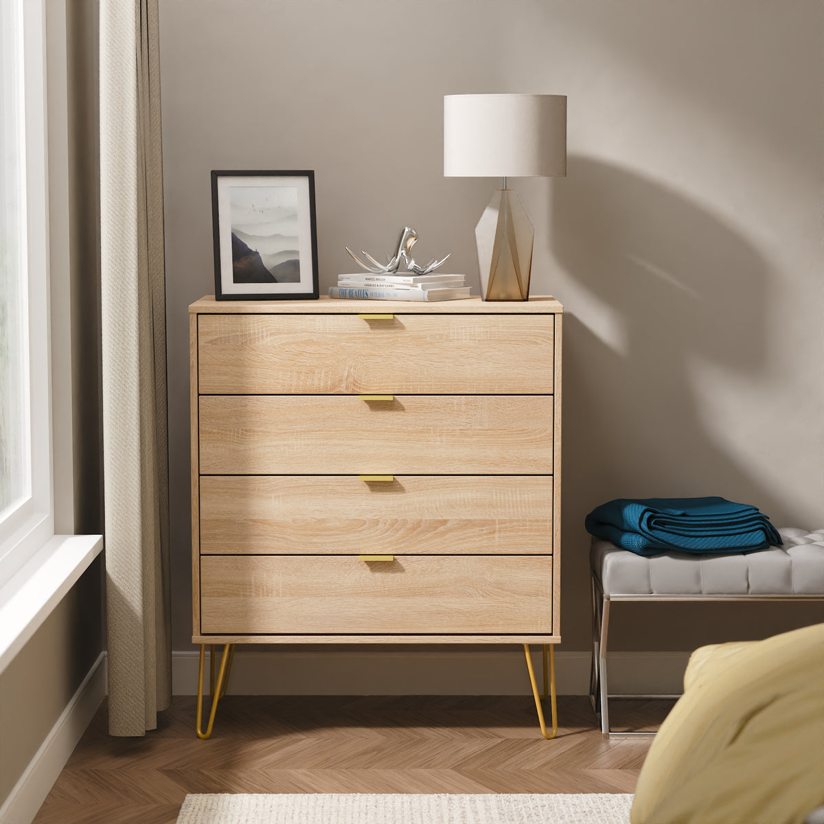 Hong Kong 4 Drawer Chest